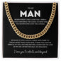 Cuban Chain Necklace for Him - Never forget that I Love You
