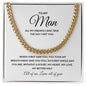 Cuban Chain Necklace To My Man - All my dreams came true