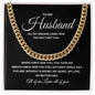 Valentines Husband Cuban Chain Necklace for Him