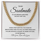 Valentines Soulmate_white Cuban Chain Necklace for Him