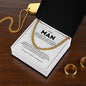 Cuban Chain Necklace for Him - Never Forget That I Love You