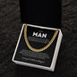 Cuban Chain Necklace for Him - Never forget that I Love You