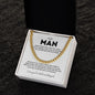 Cuban Chain Necklace for Him - Never Forget That I Love You