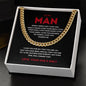 Cuban Chain Necklace To My Man - When I simply say I Love You