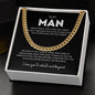 Cuban Chain Necklace for Him - Never forget that I Love You