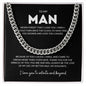 Cuban Chain Necklace for Him - Never forget that I Love You