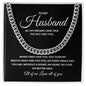 Valentines Husband Cuban Chain Necklace for Him