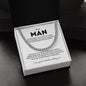 Cuban Chain Necklace for Him - Never Forget That I Love You