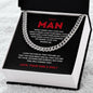 Cuban Chain Necklace To My Man - When I simply say I Love You