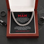 Cuban Chain Necklace To My Man - When I simply say I Love You