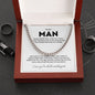 Cuban Chain Necklace for Him - Never Forget That I Love You