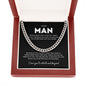 Cuban Chain Necklace for Him - Never forget that I Love You