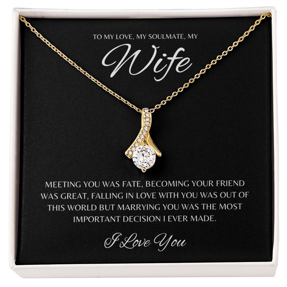 Gift To My Love, My Soulmate, My Wife | Alluring Beauty Necklace