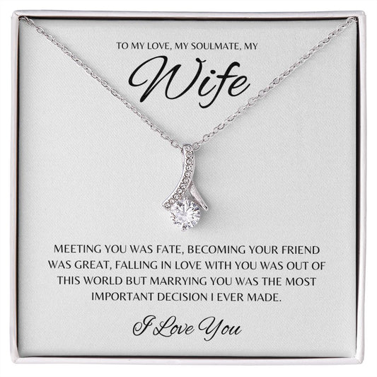 Gift To My Love, My Soulmate, My Wife | Alluring Beauty Necklace