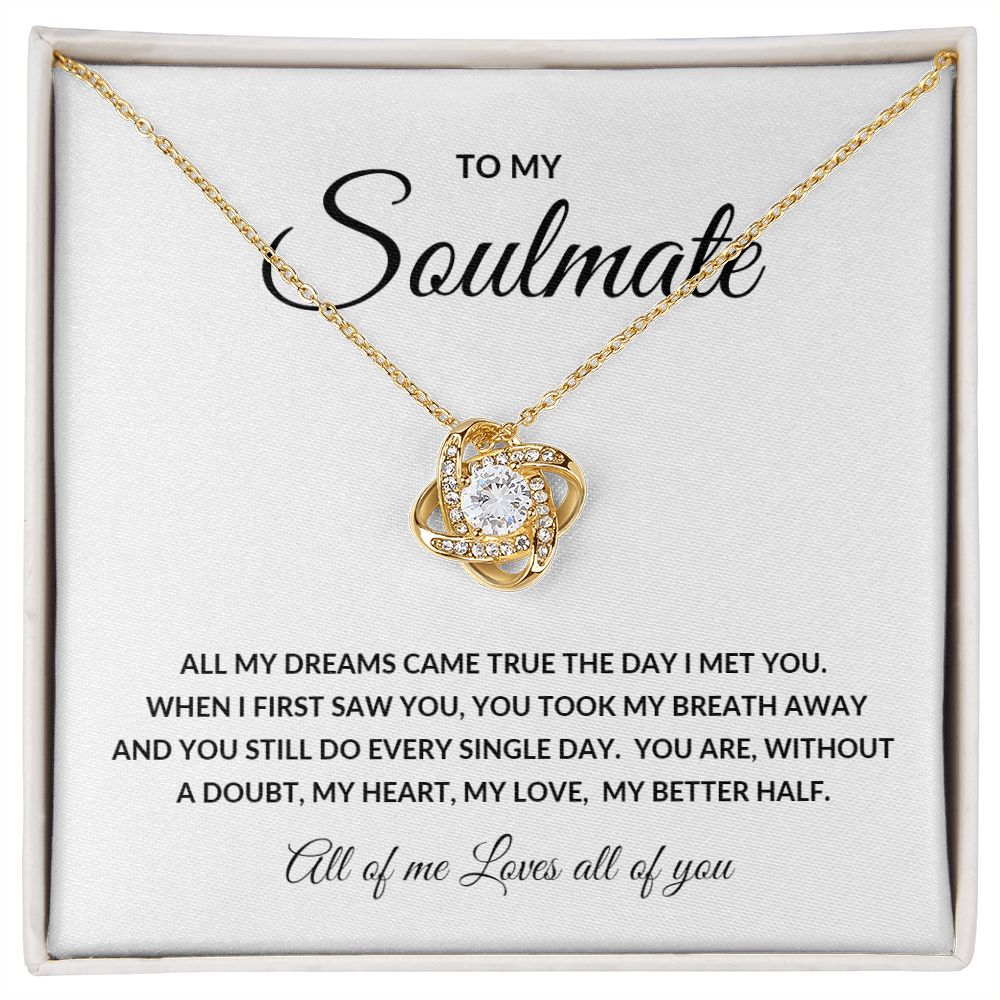Valentines_soulmate Gift To my Wife | Love Knot Necklace