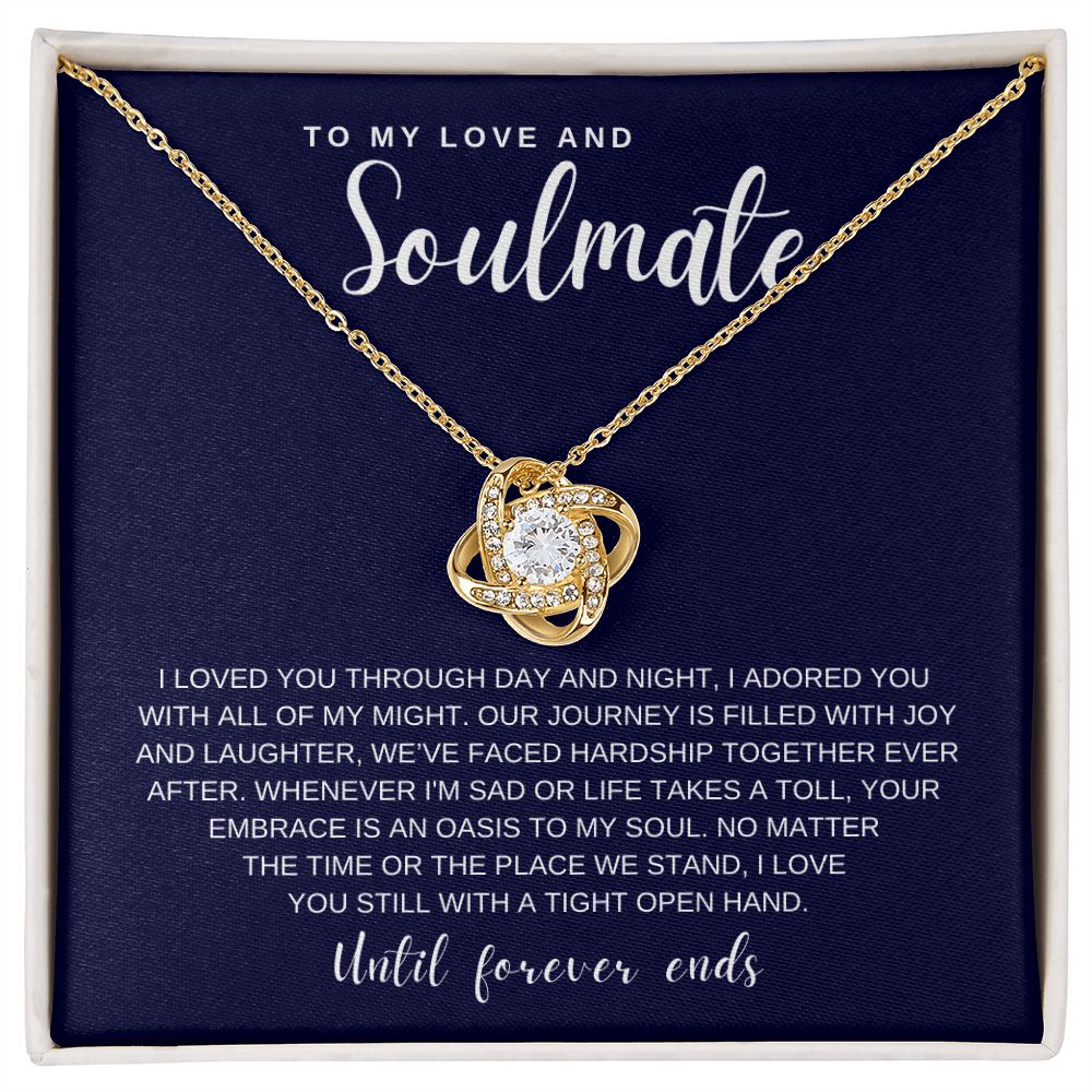Gift to My Love and Soulmate | Love Knot Necklace
