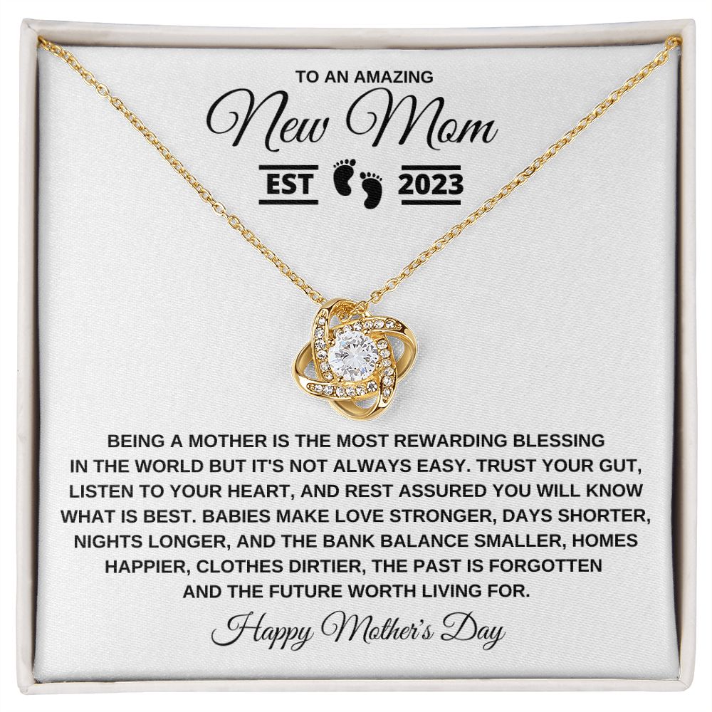 Gift to New Mom | Interlocking Hearts Necklace