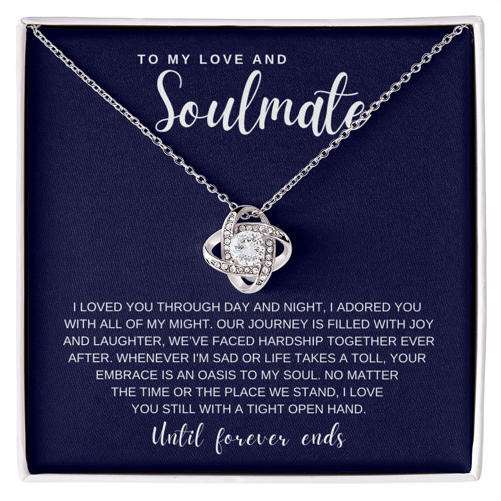 Gift to My Love and Soulmate | Love Knot Necklace