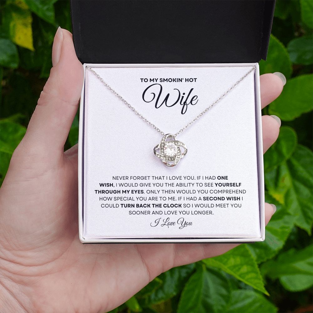 Gift To My Smokin' Wife | Love Knot Necklace