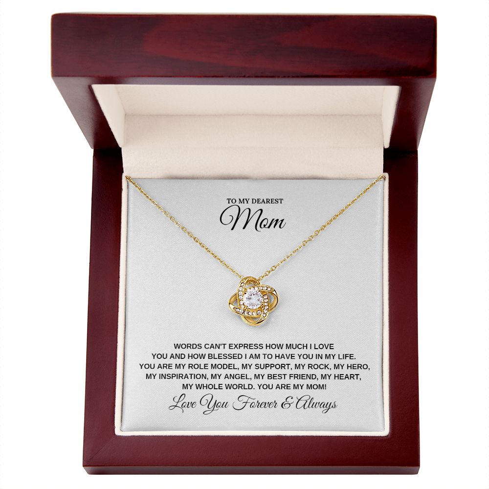 Love Knot Necklace | Gift For Mom | Words Can't Express How Much I Love You