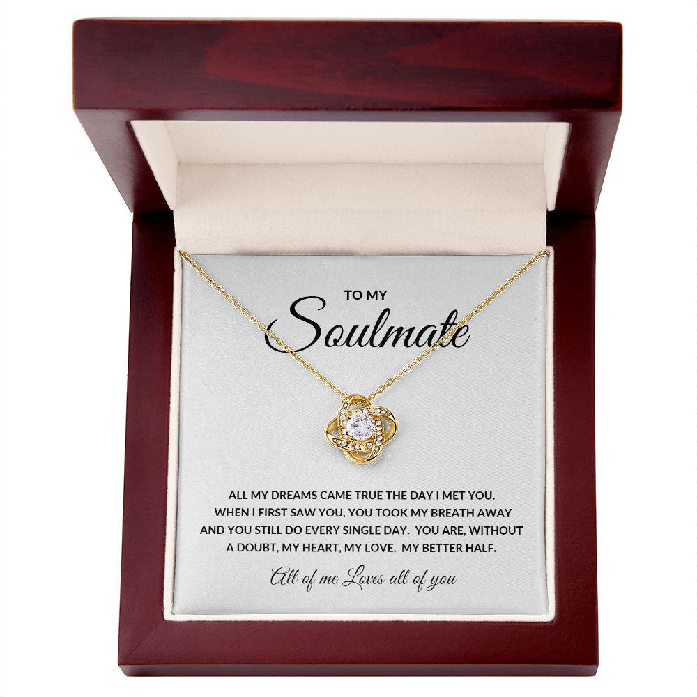 Valentines_soulmate Gift To my Wife | Love Knot Necklace