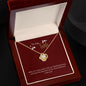 To my wife - Love knot - yellow gold in mahogany box