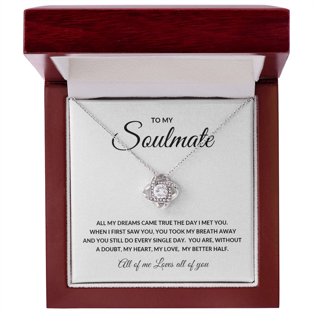 Valentines_soulmate Gift To my Wife | Love Knot Necklace