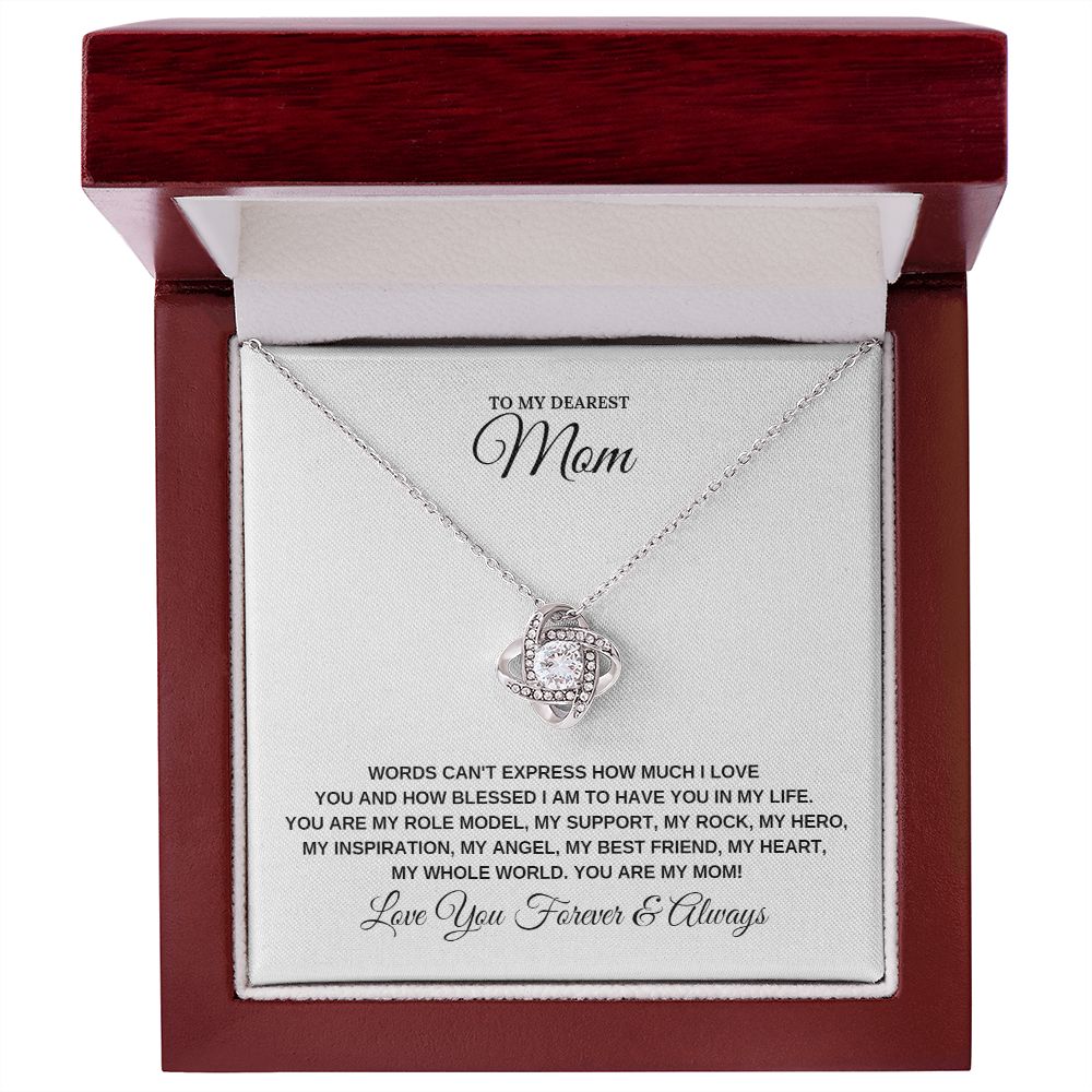 Love Knot Necklace | Gift For Mom | Words Can't Express How Much I Love You
