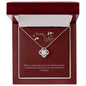 To my wife - Love knot - white gold in mahogany box