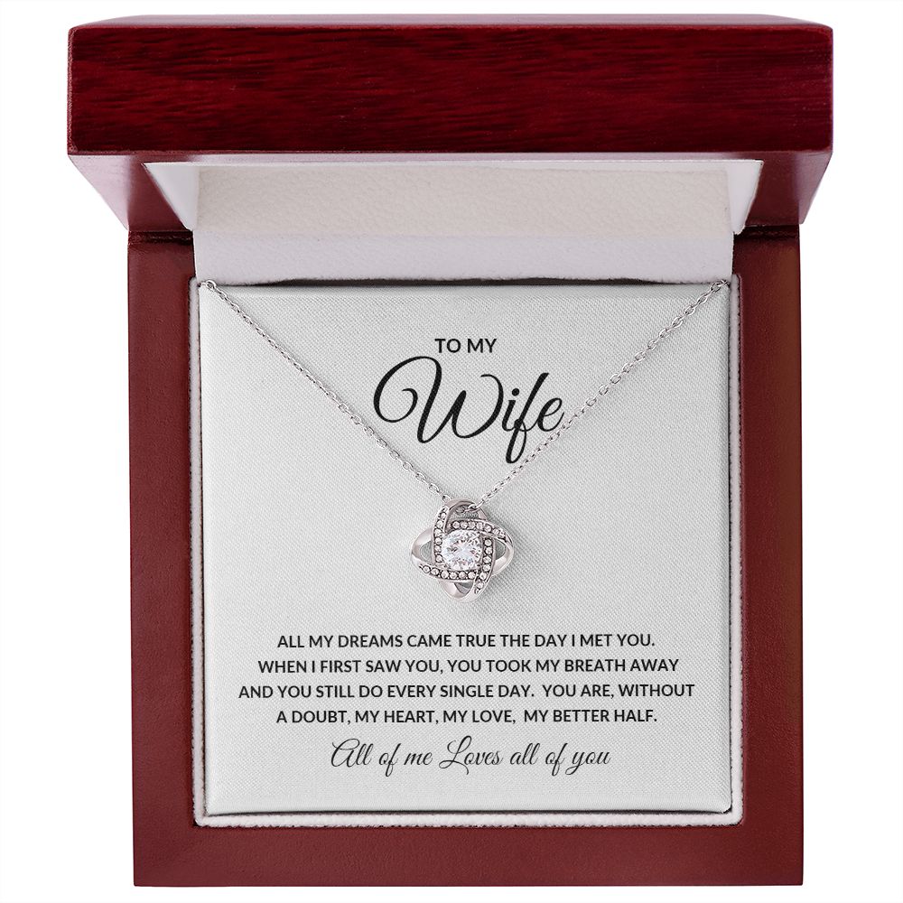 Valentines_wife Gift To my Wife | Love Knot Necklace