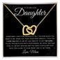 Gift to Daughter from Mom - Love You Since Birth - Interlocking Hearts