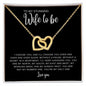Necklace to my Wife To Be | I Choose You | Interlocking Hearts