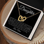 Gift to Daughter from Mom - Love You Since Birth - Interlocking Hearts