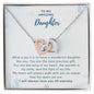 Gift for Daughter - What a joy - Interlocking Hearts