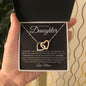 Gift to Daughter from Mom - Love You Since Birth - Interlocking Hearts