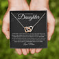 Gift to Daughter from Mom - Love You Since Birth - Interlocking Hearts