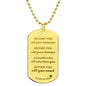 Class of 2023 Graduation Military Dog Tag - Within You All You Need