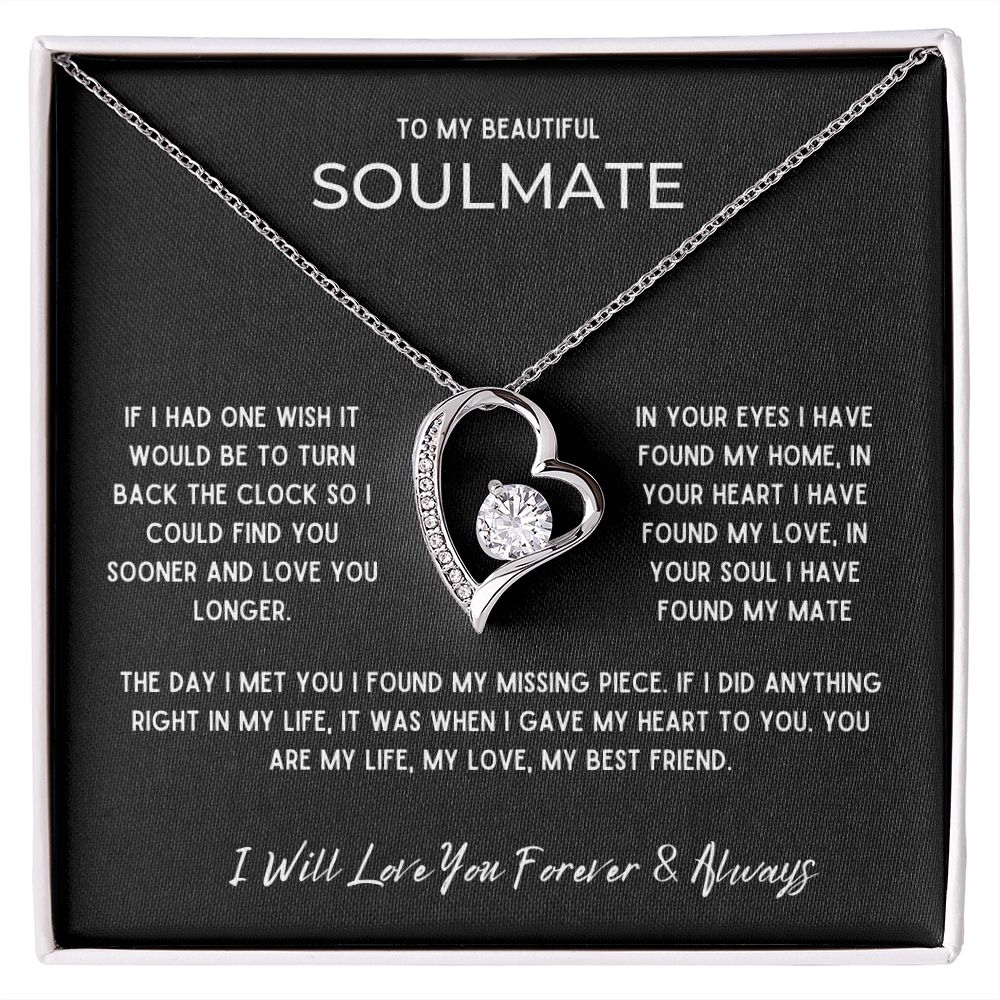 Gift To My Beautiful Soulmate | One Wish | Forever Love Necklace