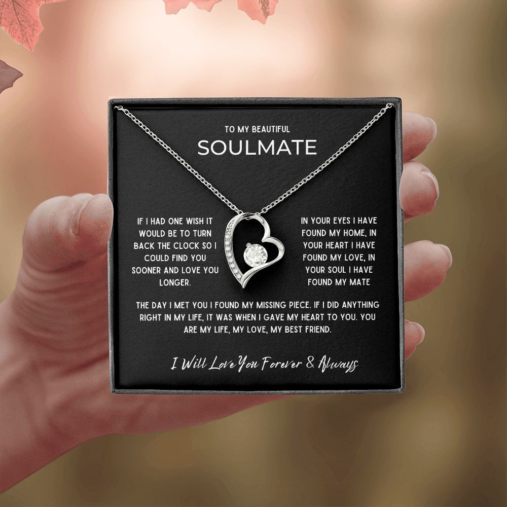 Gift To My Beautiful Soulmate | One Wish | Forever Love Necklace