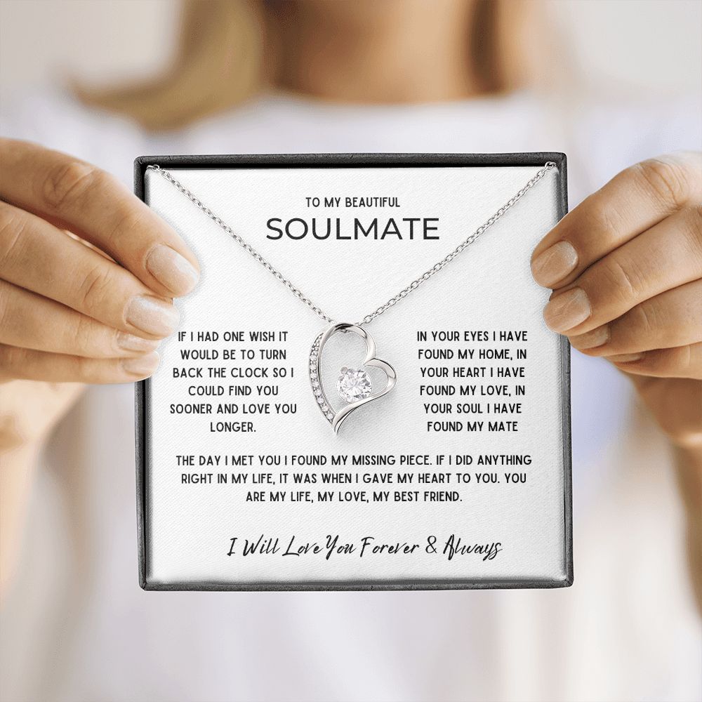 Gift To My Beautiful Soulmate | One Wish | Forever Love Necklace