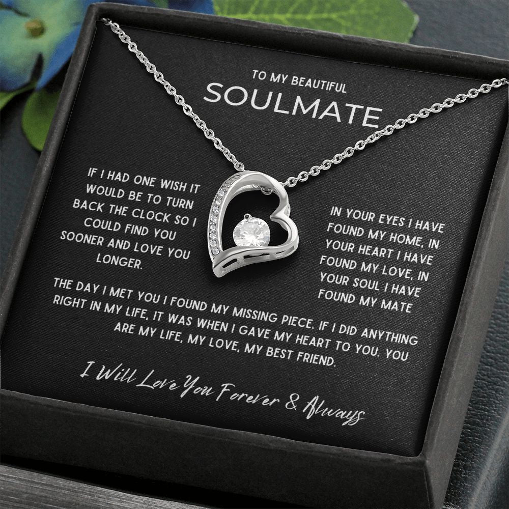 Gift To My Beautiful Soulmate | One Wish | Forever Love Necklace