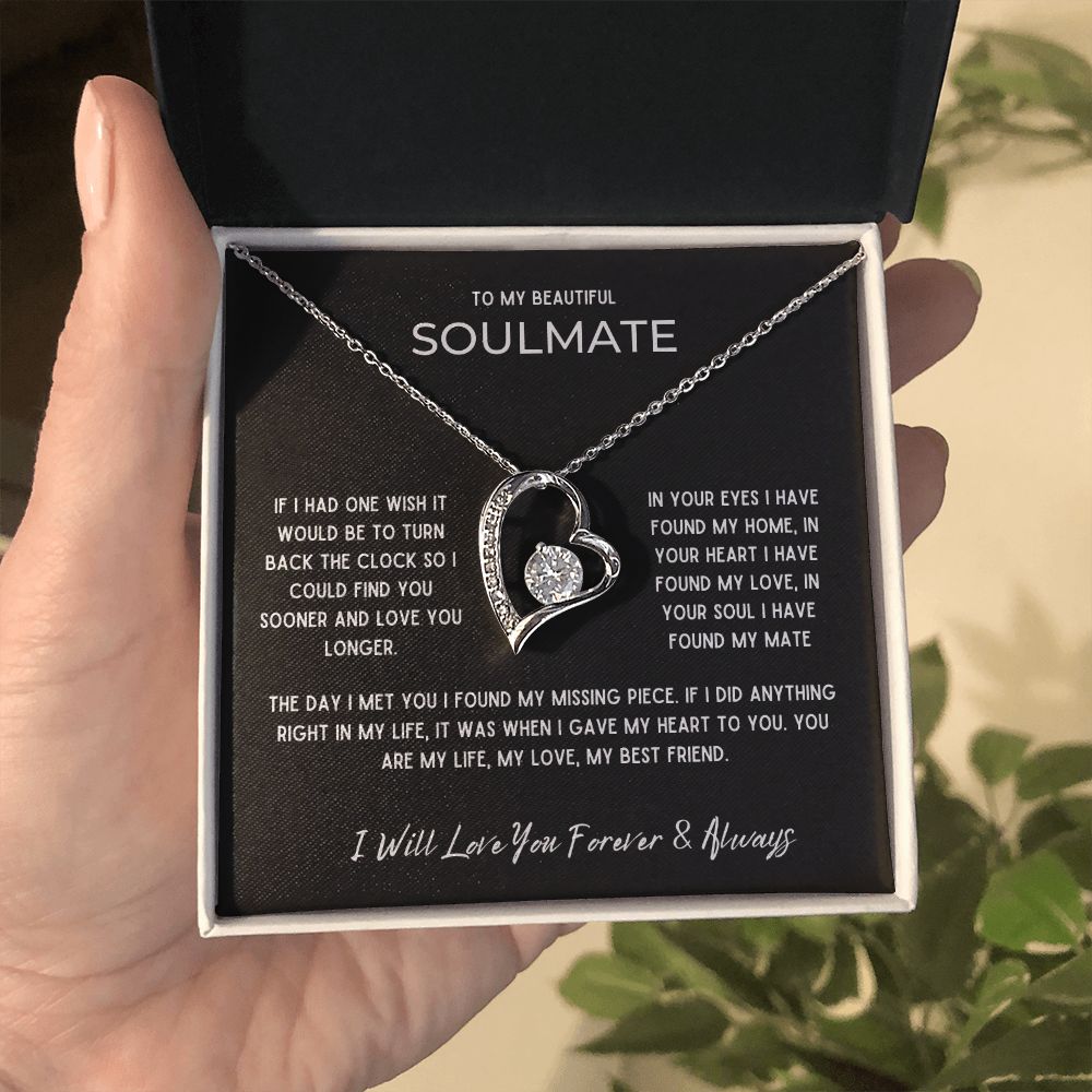 Gift To My Beautiful Soulmate | One Wish | Forever Love Necklace