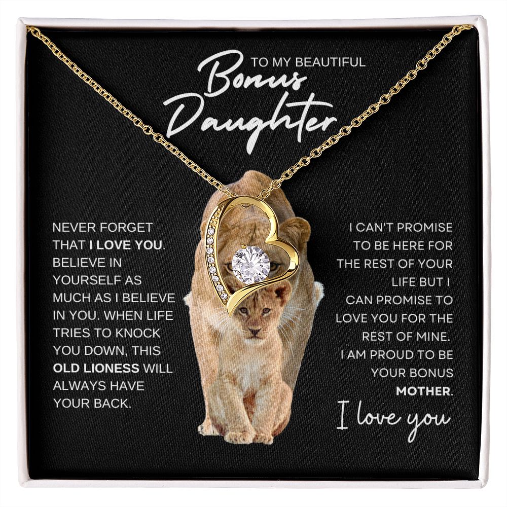 Gift to Bonus Daughter | Old Lioness | Necklace | FL