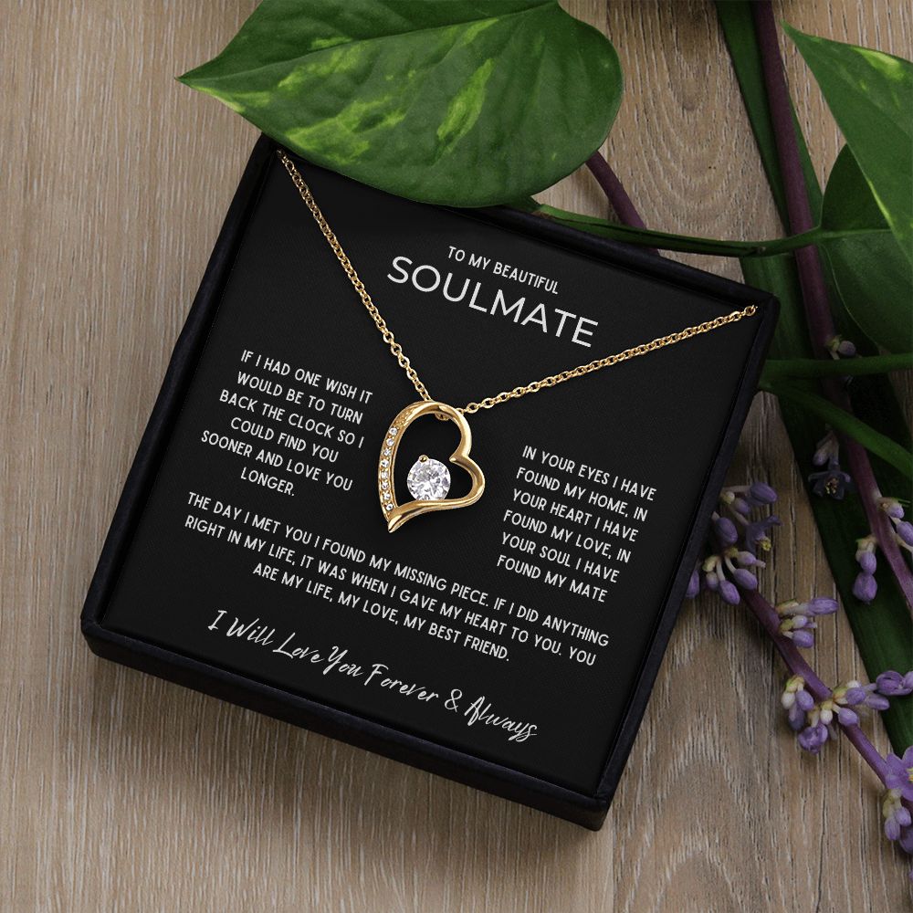 Gift To My Beautiful Soulmate | One Wish | Forever Love Necklace
