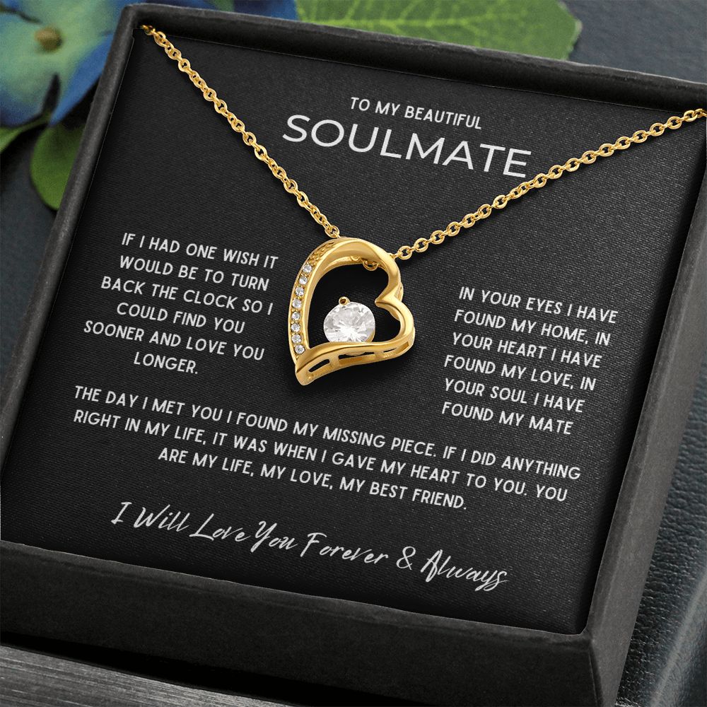 Gift To My Beautiful Soulmate | One Wish | Forever Love Necklace