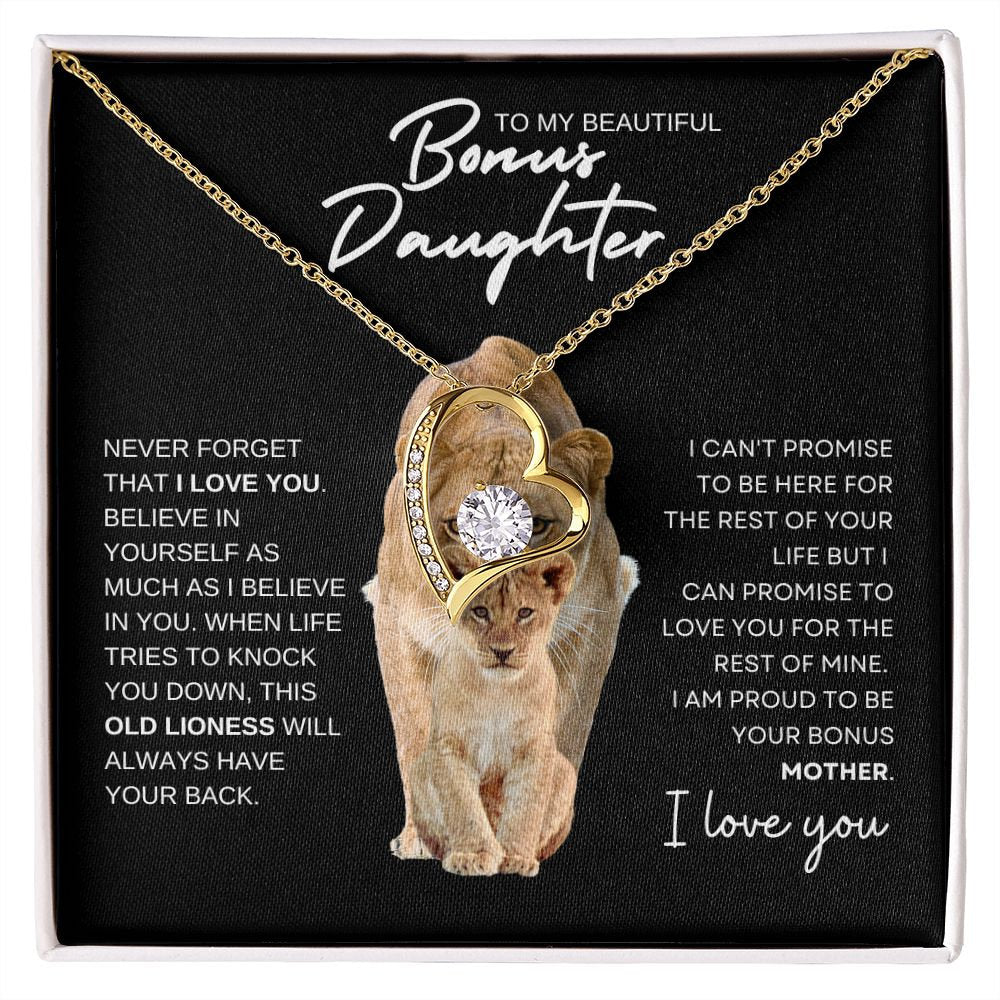 Gift to Bonus Daughter, Meaningful Gift From Bonus Mother, Necklace, Christmas, Birthday, Graduation, Mom to Be