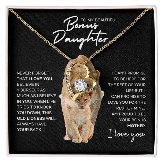 Gift to Bonus Daughter, Meaningful Gift From Bonus Mother, Necklace, Christmas, Birthday, Graduation, Mom to Be