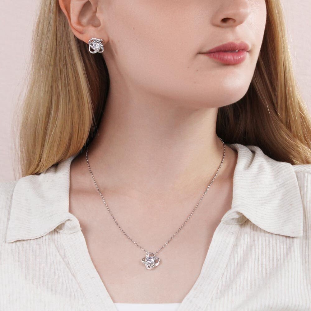 Love Knot Necklace Butterflies to Soulmate| Meaningful Gift for Her on Christmas, Anniversary or Birthday