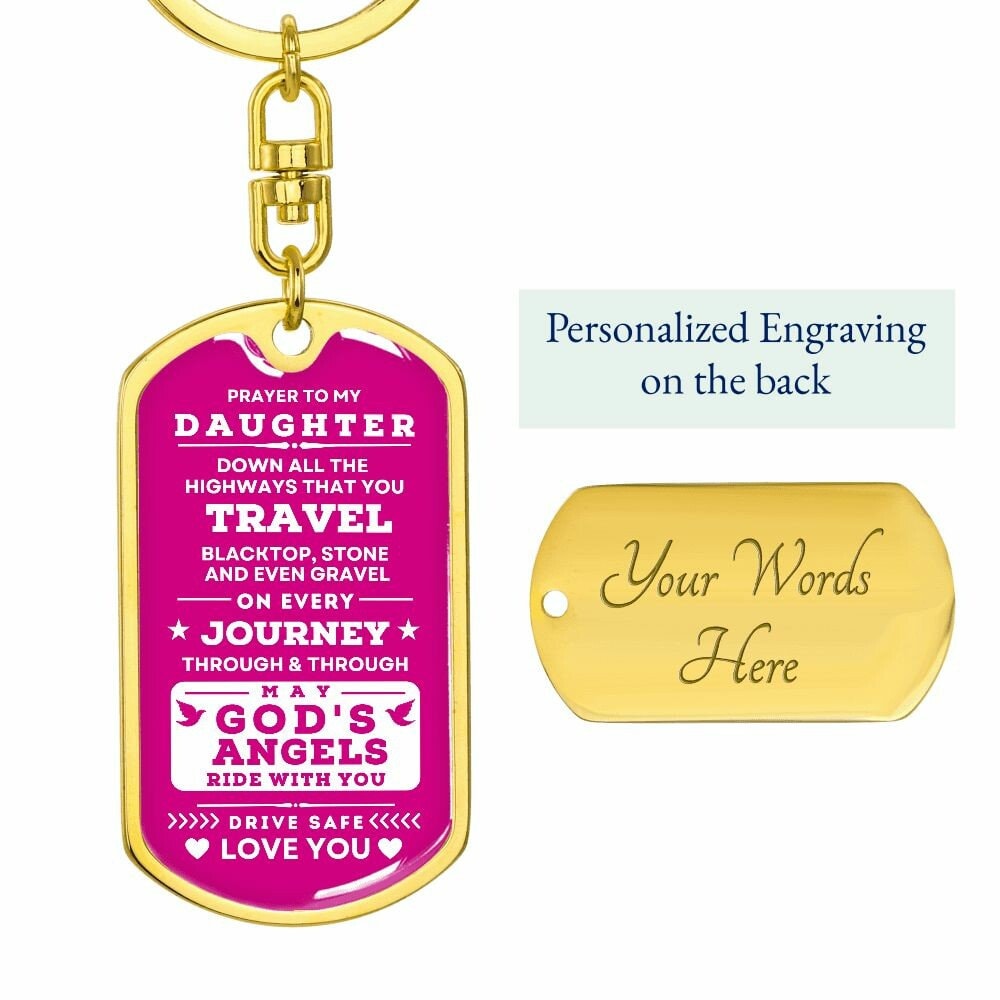 Keychain Prayer To My Daughter - New Driver Gift, God's Protection Gift