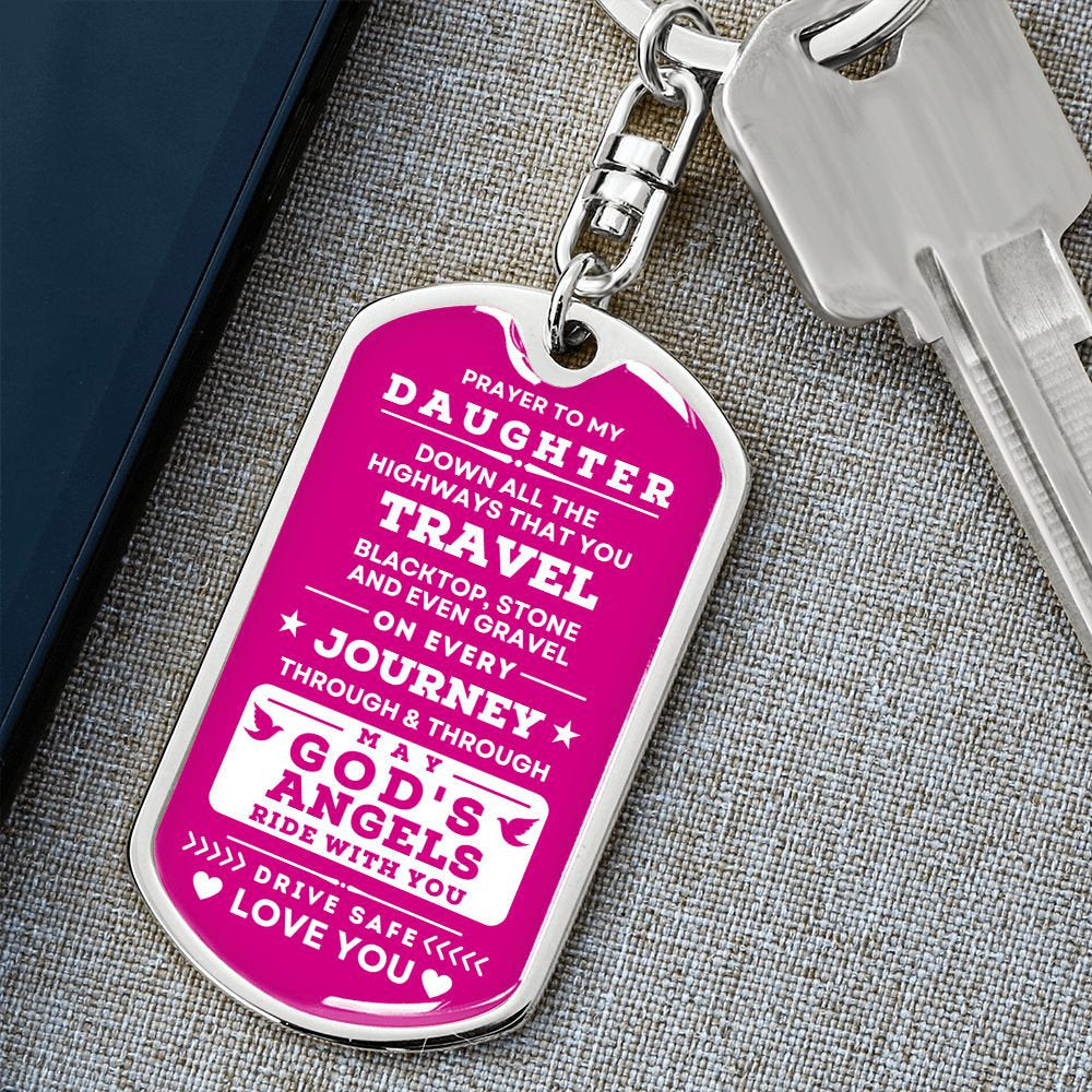 Keychain Prayer To My Daughter - New Driver Gift, God's Protection Gift
